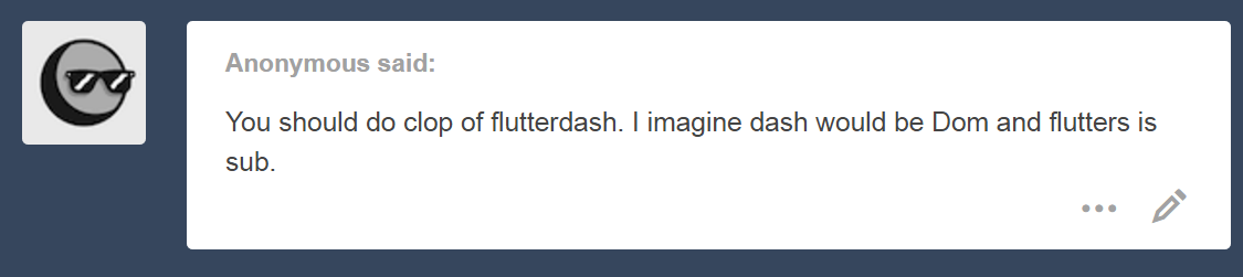 itsablueberrymuffin:Even if Dash would be the dominant im sure she would be really