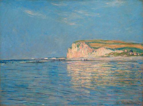 Low Tide at Pourville near Dieppe    -    Claude Monet, 1882.French, 1840-1926oil on canvas , 24 x 3
