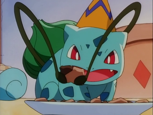 lyriumhappytrail: unclefather:  rewatchingpokemon:  BULBASAUR PICKED OUT A BULBASAUR COOKIE  “this i