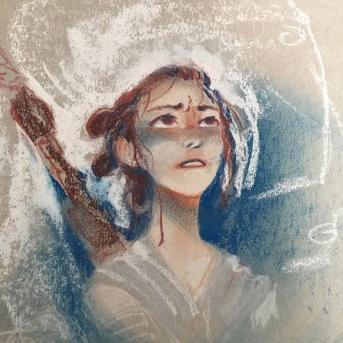 cliobablio:Pastel doodle of #rey #starwars #theforceawakens