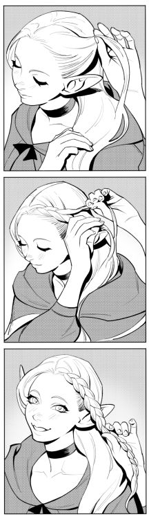 cranneo:MARCILLE HAIR TUT@the-mighty-birdy For some reason this made me think of you. 