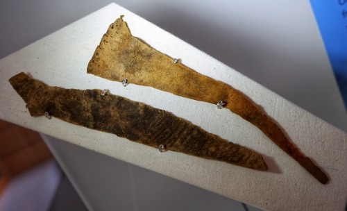 Roman Soldier Hobnail Sandals and Roman Leather Tent Fragments, Housesteads Roman Fort, Northumberla