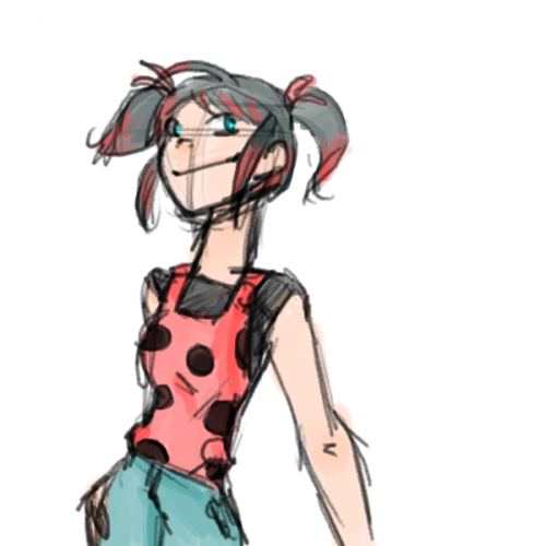 Tikki as a human sketch