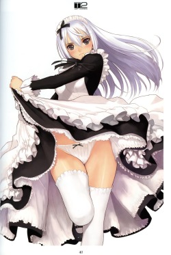 cameltoe dress maid pantsu skirt lift t2 art works thighhighs tony taka | #314183 | yande.re