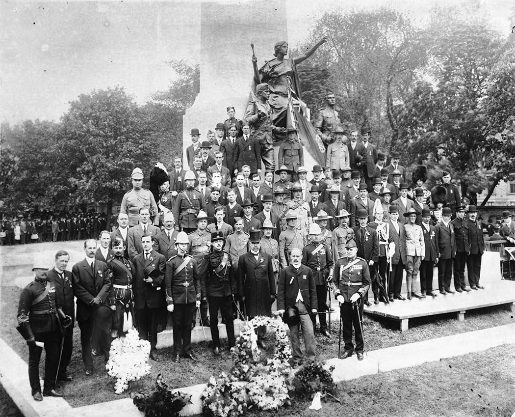 Dedication of the South African War Memorial, Queen St (at University Ave), Toronto,