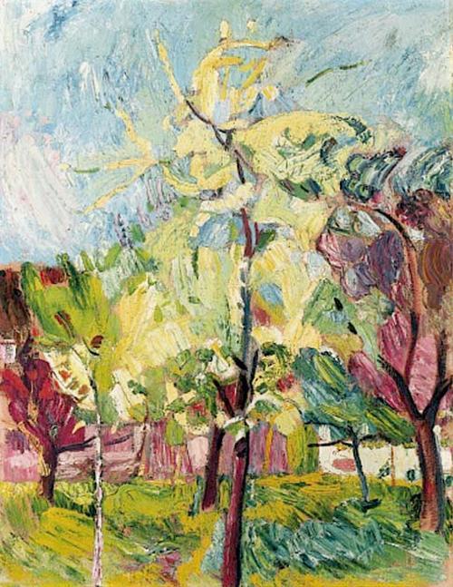 artist-amiet:Blühende Bäume, 1922, Cuno Amiet