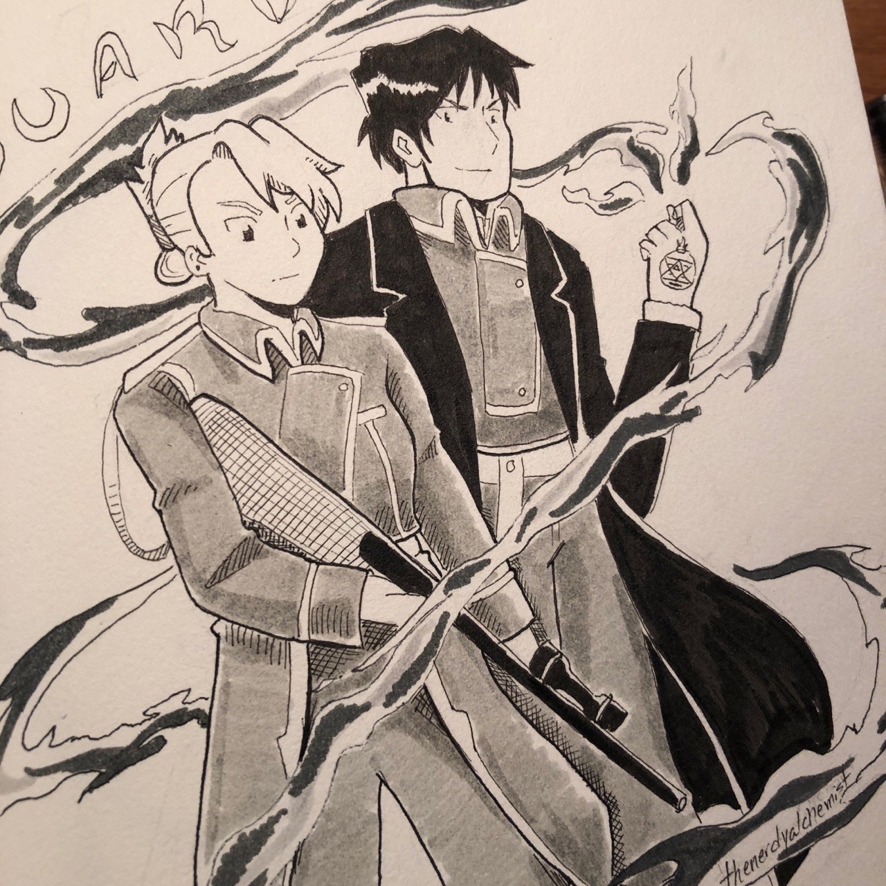 thenerdyalchemist:  Inktober day 13   You know I had to do it 