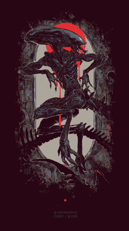Coey&rsquo;s Xenomorph screenprints are up for sale on our Etsy! Please note that they will not 