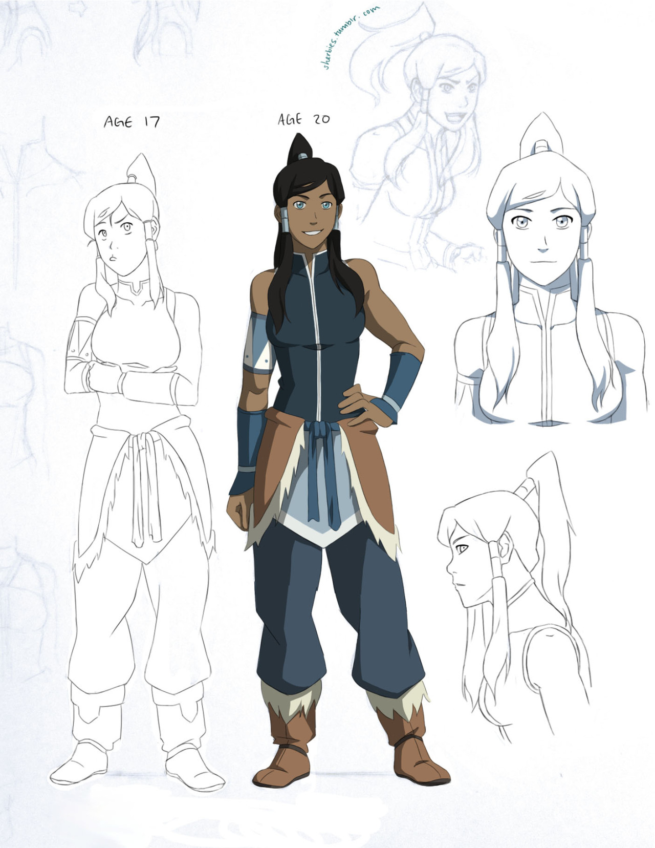 sherbies:  this isn’t too fancy or anything but i really wanted to draw korra two