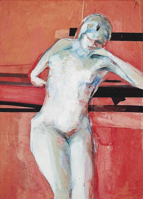 terminusantequem:  Anthony Fry (British, 1927-2016), Nude 7. Gouache, pastel and collage on paper, laid on board, 111.8 x 81.4 cm