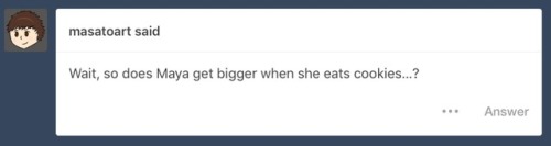 secretlysaucy:  Well….part of her does.  Also it’s not exclusive to cookies, most anything fattening appears to just go straight to her chest, weird right? 