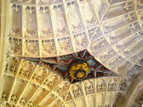 Ceiling Boss and Perpendicular Gothic Arches, King’s College Chapel, Cambridge, 2010.