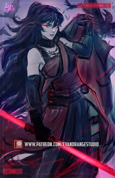 cyan-orange-studio: We reveal the sketch of our Patreon Exclusive illustration of April! Raven Branw