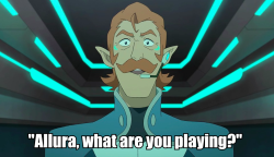 Allura Doll: Father, I was thinking we could form Voltron, and maybe give Zarkon a right good thrashing.Alfor Doll: Nonsense, daughter. You’re going into Cryo Sleep while the Galra kill me and everything you’ve ever loved!More VolTron: Legendary ECH-fende