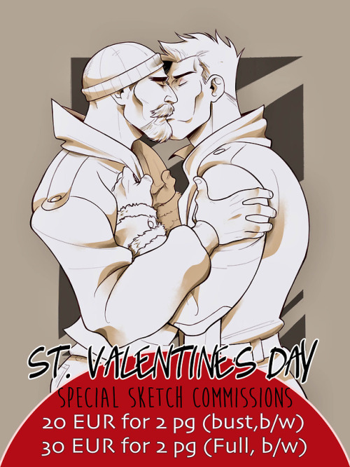 Hi there!I’m opening a few special commissions slots for Valentine’s day! You can have a b/w fanart 
