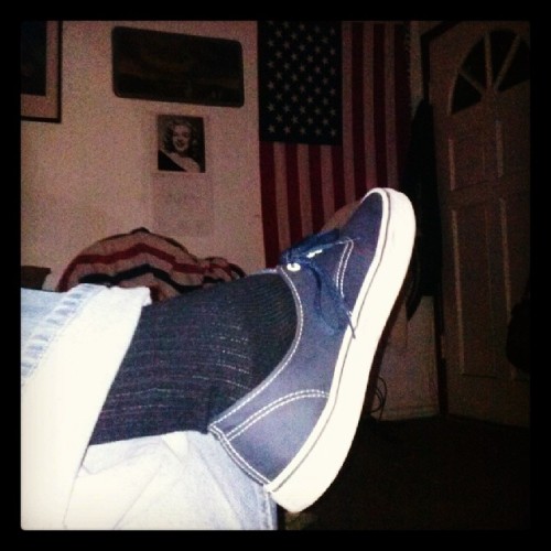 View of a bored man. #bored #newyear #2014 #vans #U.S.flag #USA #420 #California #Cudahy #lonelyston