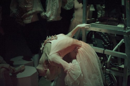 balletomanegirl:  lasylphidedubolchoi:  A Vaganova student backstage at Mariinsky before The Nutcracker Photos by Nikolai Krusser (?)  omg that cambré though!! 