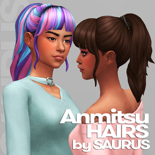 The Sims Resource - Azumane Asahi Hair v II