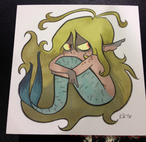 An infestation of surly, salty merms.I get kinda anxious drawing commissions at conventions, so at G