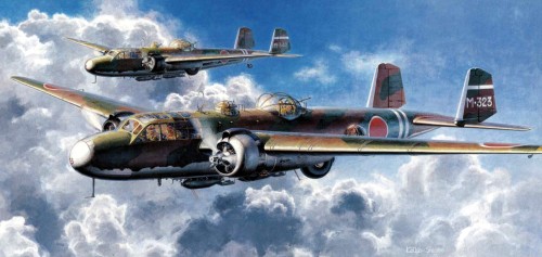 1941 12 08 Mitsubishi G3M2 Type 96 Nell - Shigeo Koike - box art HasegawaUnit: 3rd chutai, Mihoro ko