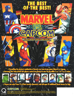 metalgearflexzone:Arcade flyer for Marvel vs Capcom