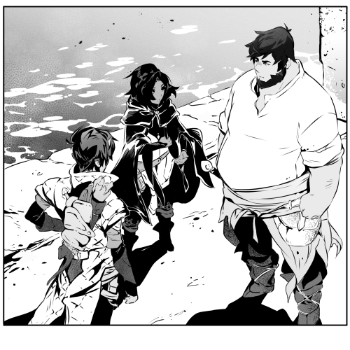 Black and white panel from Never Heroes (updates Tuesdays on Hiveworks)Read the comic &ndash;&gt; 