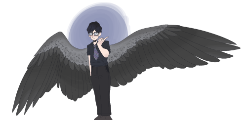 Wing AU LoganAs the sides singular braincell, Logan’s wings are based off the Grey Parrot, one of th