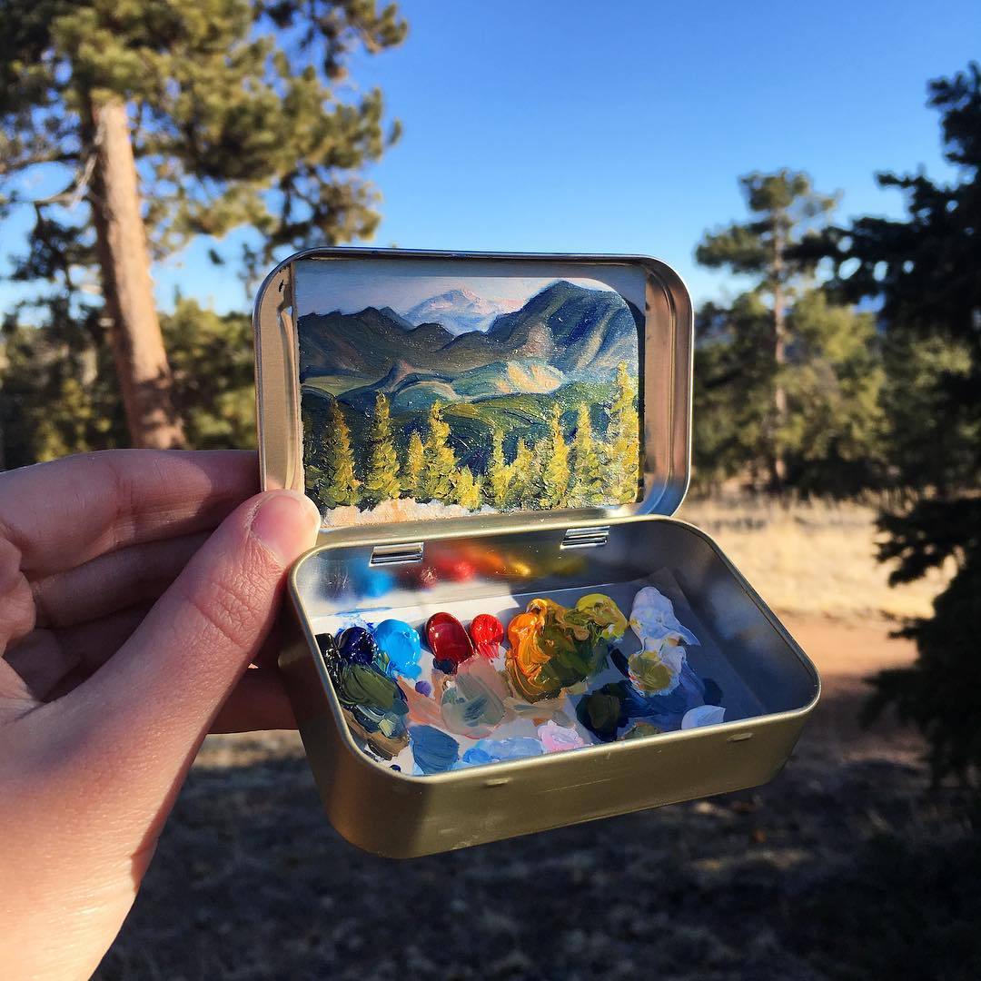 adventure-heart:  Tiny landscape paintings by Heidi Annalise Art.