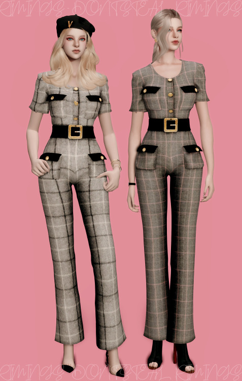 [RIMINGS] CH BigBelt JumpSuit- DRESS- NEW MESH- ALL LODs- NORMAL MAP- 24 SWATCHES- HQ COMPATIBLEDOWN