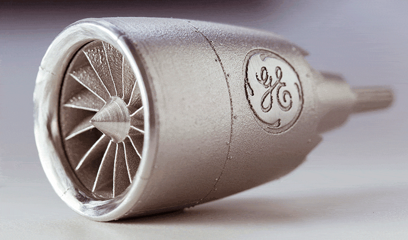 generalelectric:  GE engineers produced this model of a GEnx jet engine using an