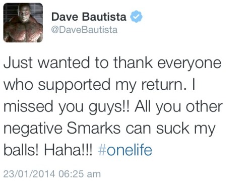 thebigending:  That’s not PG Batista…   I’m not hating on you…but I would gladly suck on your balls if given the chance! :P