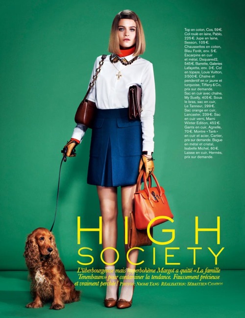 Glamour France November 2012High SocietyPhotographer: Naomi Yang Stylist: Sébastian CambosModel: Rin