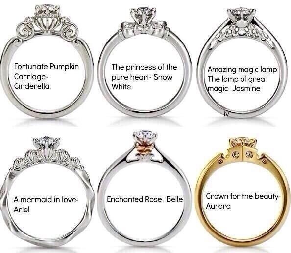 lilac-grav3ston3s:  Disney engagement rings 🙊🙈💍💎💛 