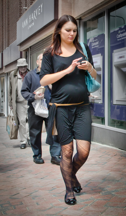 phregnant: Phregnant: Women wearing pregnancy pantyhose.