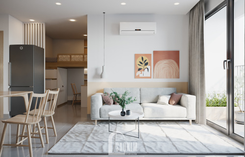 saokimdecor: Design of 1 bedroom apartment + 1 Vinhomes Smart City apartmentThe beauty of the design
