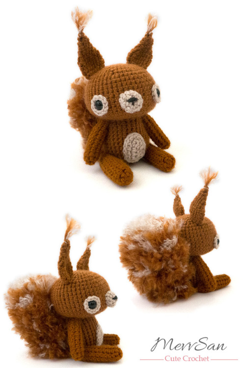 Amigurumi Woodland Critter Squirrel crochet pattern by MevvSan.