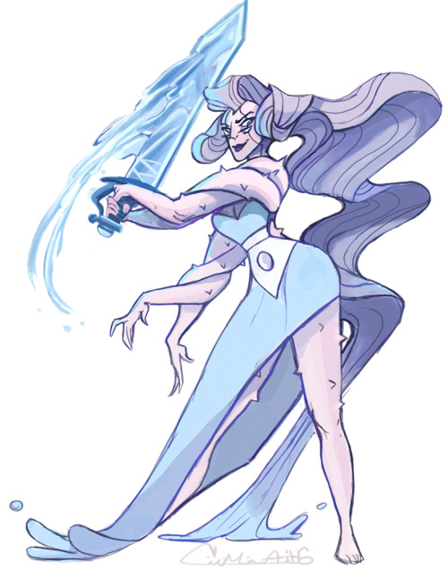 vanillakiwi:  Going back through some requests. Rose Quartz and Lapis Lazuli fusion, Chalcedony