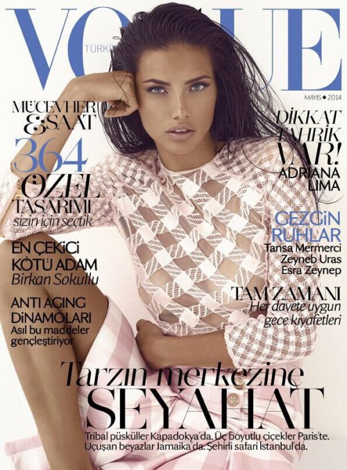 Adriana Lima for Vogue Turkey May 2014, ph. by Koray Birand.