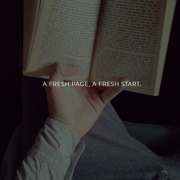 bookmania:  A fresh page, a fresh start. Happy New Year everyone!