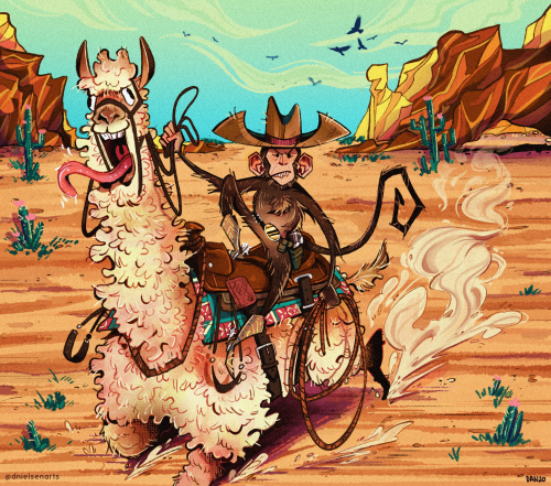 They call him…The Alpaca Tamer…the most dangerous outlaw in all the wild west!