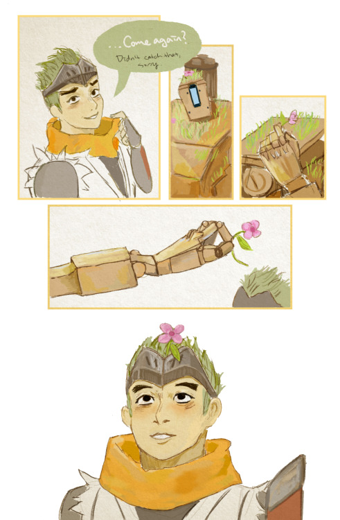 gihu:“same hairstyle!”so i have this headcanon that bastion is A++ at making friends