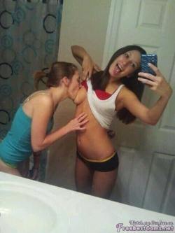 Sucking Her Friend&rsquo;s Tits