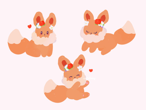 acutecherry: Eevee!!  Retweet please! inspo Ko-Fi  Instagram  Twitter 