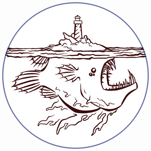 edenartfactory:A lighthouse and a warning, all at once.A lighthouse monster, to greet all the ships 