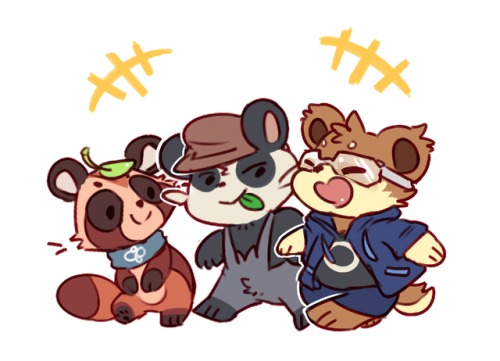 sakamotorei: “Once upon a time, a panda, a bear and a raccoon dog went to the zoo and had a great t