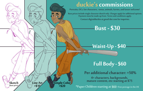 digitalduckie:Don’t forget I have:Commissions OPENNew products!A plethora of prints and origin