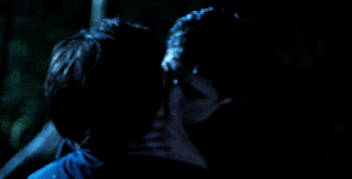 Eliott + Holding Lucas Face While Kissing Him