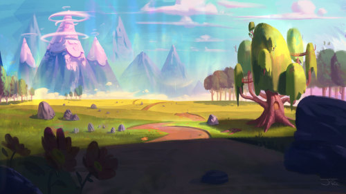 feliciojrart:  That’s me trying to get away with loose and dirty brushstrokes. I like fine edges better, but the time saving on this sketchy finishing is such a big plus… And also there had been long since I last painted adventure time fan art :) 