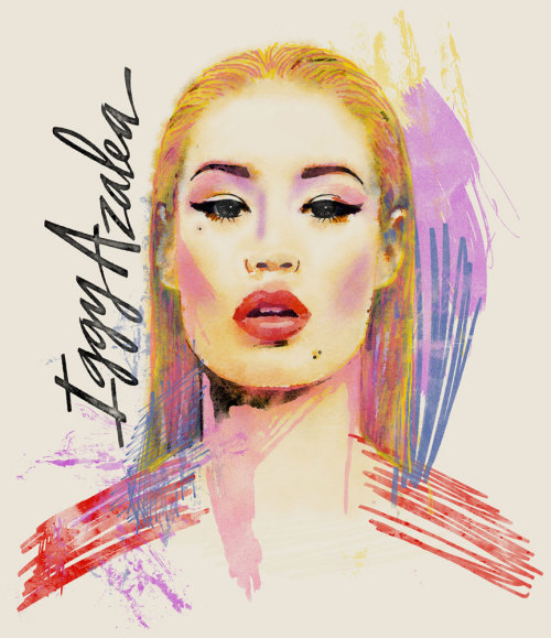 Iggy Azalea “Paint” Illustration.