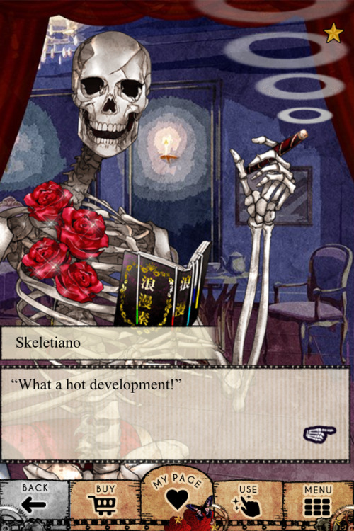 dislocated-cannibal:  thatweirdo-intheduckieshirt:  thesylverlining:  retrogradeworks:  Guys.  The Niflheim is a dating sim full of hot dead guys and this sassy ass skeleton called Skeletiano.Holy shit, I’m rolling in the floor.  Oh no, oh no, I don’t